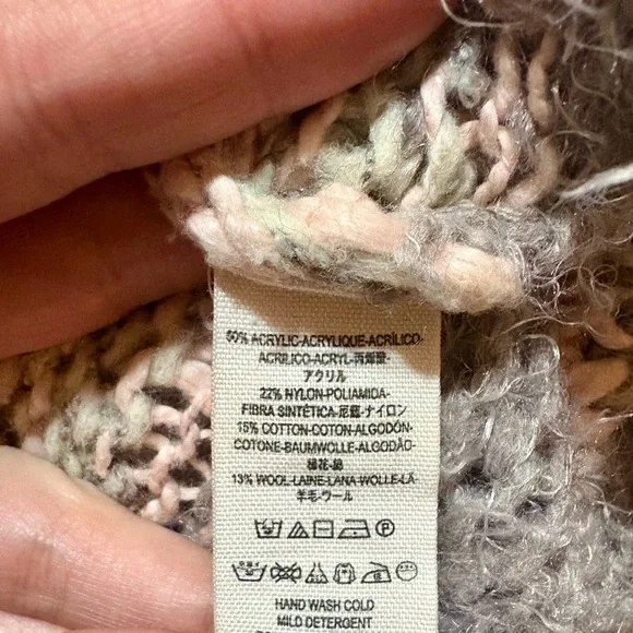 FREE PEOPLE Linus Striped Fuzzy Open Knit Sweater - Picture 7 of 7